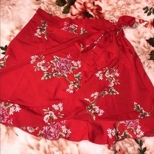 2piece Floral mini skirt set